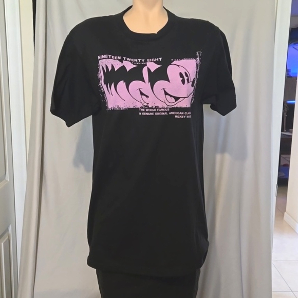 Disney Mickey Mouse purple and black tee, NEW